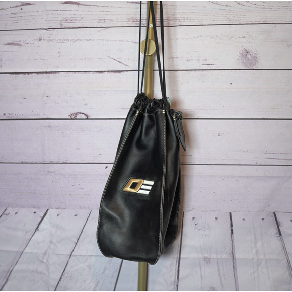 Nike Diamond Elite Pro Baseball Bag Black/Gold Cowhide Leather LMT Collectible - Picture 2 of 9